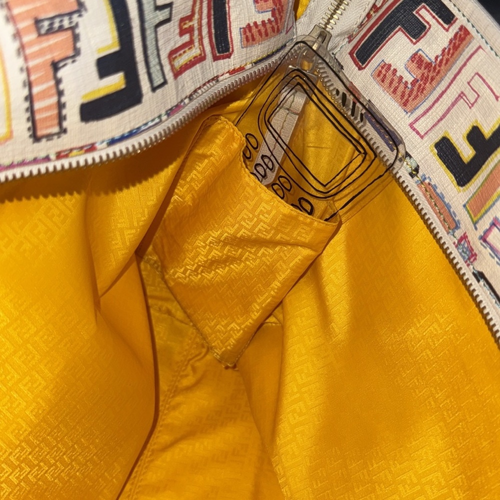 Preloved Fendi tote large multicolor excellent condition 15”X 10” - Picture 11 of 15